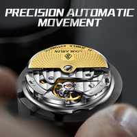 Reloj de Pulsera Mecánico Automático LOUIE JUELEN para Hombre, de Lujo, en Acero Inoxidable, 42.5mm, con Esfera Luminosa y Resistente al Agua