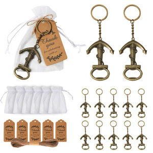 Abridor de botellas de cerveza con forma de ancla Vintage personalizado de fábrica llavero para boda abridor de botellas de cerveza de aleación de Zinc de Metal creativo - Product Image 1