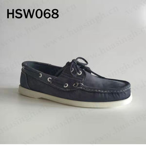 Rwh, Bleu foncé <span class=keywords><strong>Chaussures</strong></span> à pois <span class=keywords><strong>en</strong></span> cuir nubuck de qualité supérieure avec lacets <span class=keywords><strong>Chaussures</strong></span> de <span class=keywords><strong>bateau</strong></span> décontractées pour le quotidien à vendre HSW068 - Product Image 1