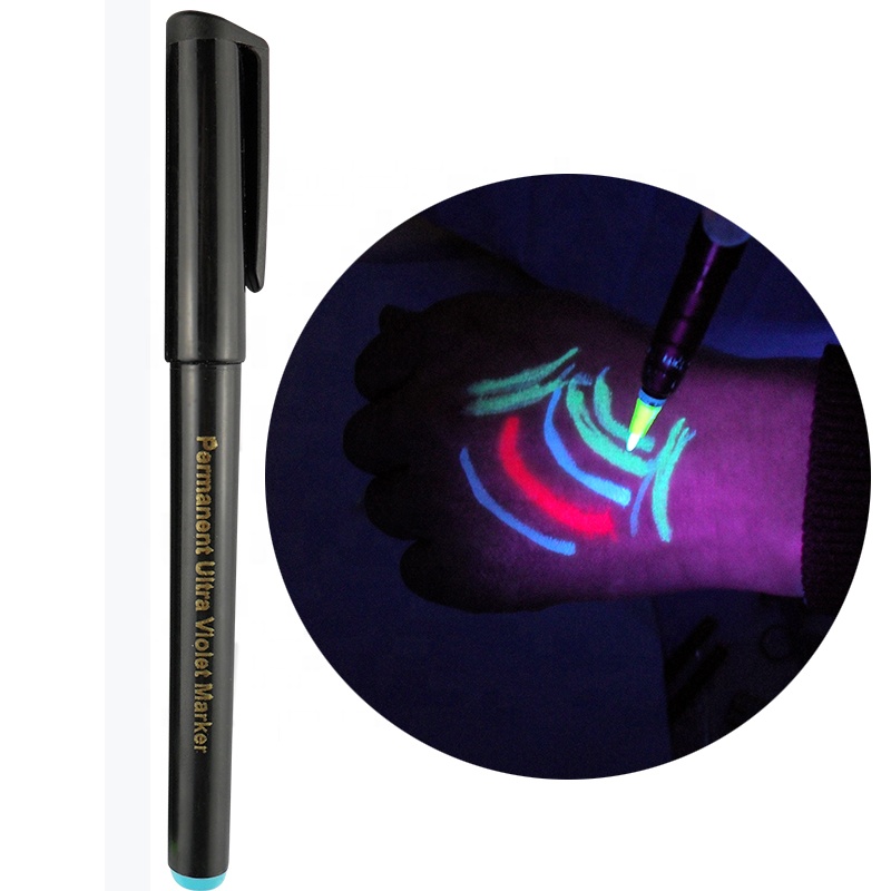 Vĩnh Viễn Ultra Violet UV Marker Pen UV An Ninh Đánh Dấu Tattoo Marker Mực Vô Hình CH-6004 Ma Thuật Bút