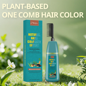 Mayorista Profesional Permanente 200ml Antiadherente Color Negro Cubierta Rápida Cabello Gris 3 en 1 Ginseng Tinte PARA EL Cabello Champú Peine - Product Image 1
