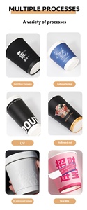 Ly giấy dùng một lần hai lớp in logo bạc ép nhũ, ly giấy đựng cà phê nóng có nắp - Product Image 4