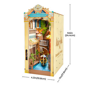 Robotime <span class=keywords><strong>Rolife</strong></span> US Entrepôt <span class=keywords><strong>Miniature</strong></span> Maison TGB08 Romantique Venise 3D Puzzles en Bois DIY Book Nook - Product Image 4