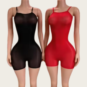 Viviblook Z313RP01 Mono de Verano sin Mangas Transparente para Mujer, Ajuste Ceñido Casual, Estilo Clubwear - Product Image 1