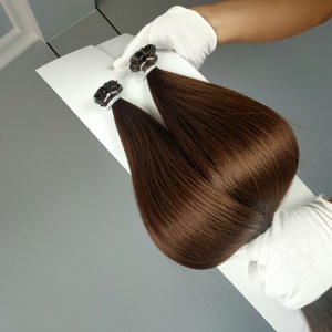 Extensiones de Cabello de Lujo al por Mayor con Punta Plana K, Extensiones de Cabello de Doble Trama Pre-Adheridas con Punta K, Cabello Humano Ruso con Cutícula Alineada - Product Image 6