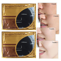 Masque Facial Noir Hydratant et Éclaircissant au Collagène, à Vendre Chaude, Personnalisable