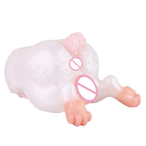 Masturbador Masculino de Doble Canal Estilo Conejo de Fantasía, Juguete Erótico de Silicona Inspirado en Animales para la Vida Sexual Masculina - Product Image 4