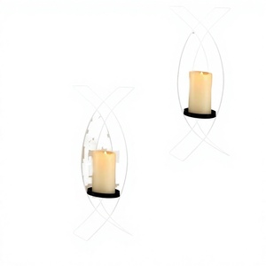 Restaurant Home Sconce <b>Candlestick</b> <b>Holder</b> Iron Decoration - Product Image 3