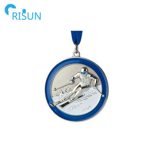 Medalla de Esquí Personalizada con Esmalte, Medalla de Campeón de Esquí de Resort, Logotipo Personalizado, Medallas de Esquí, Patinaje, Muñeco de Nieve, Teleférico, Moneda - Product Image 3