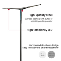 Nuevo Modelo 2026 de Farola LED para Exteriores, Alimentación CA, Alto CRI 70Ra, 100W/200W/300W, Cuerpo de Acero, Clasificación IP65