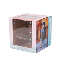 Caja de correo de cartón corrugado plegable en relieve ecológica personalizada, embalaje de ventana colorida para envío, carpeta de regalo con logotipo