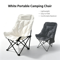 Fauteuil lune moderne rembourré, épaissi et renforcé, réglable en 4 positions, portable, pour camping, pêche et randonnée