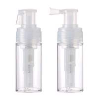 Bouteille de pompe de pulvérisation de poudre de cheveux secs en plastique PET transparent de 50ml bouteille de pompe de poudre de pulvérisateur en plastique pour emballage cosmétique