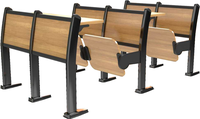 Vente en gros d'usine de meubles modernes à bon prix pour théâtre commercial auditorium chaises métal bois amphithéâtre tables acier