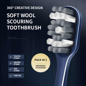 עיצוב יצירתי 360 מברשת שיניים שיניים רכות מברשת שיניים רכות מברשת גברים מבוגרים - Product Image 3