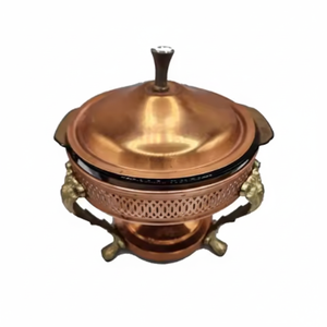 Cacerola de acero inoxidable Plato de frotamiento o decoración de buffet Artículos de cocina de lujo para el hogar Hotel Restaurante con tapa Llegada caliente - Product Image 1