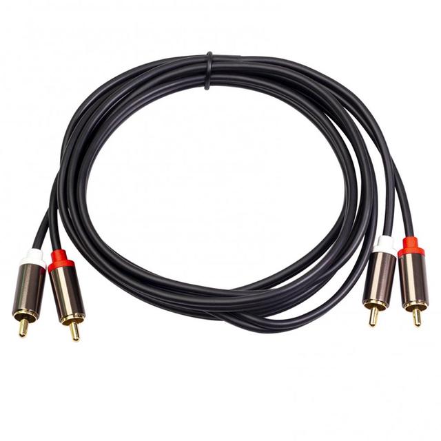 2RCA to 2RCA Male to Male Audio Cable Gold-Plated RCA Audio Cable 1/1.8/3/5 M for Home Theater DVD TV
