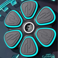 Cible de boxe électronique intelligente avec lumières LED musicales, 9 modes, machine de frappe murale sans perçage, entraîneur de fitness à domicile