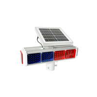 Luz de Advertencia LED Solar de Alta Eficiencia, Luz Estroboscópica Prismática de Alta Intensidad con Retroreflector para Vehículos