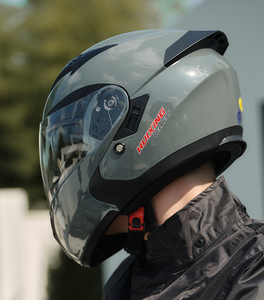 Casco Moto Modulare Ribaltabile Nuovo di Zecca, in ABS ad Alta Densità, Certificato DOT <span class=keywords><strong>con</strong></span> Visiera Parasole Interna e Luce Posteriore a LED (Opzionale) - Product Image 4