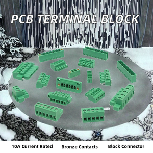 Bloque de terminales de 2.5, 3.5, 3.81, 5.08 mm de paso, 10A, 7P, para crimpado de cables PCB, conectores Phoenix de 2 a 16 pines - Product Image 2