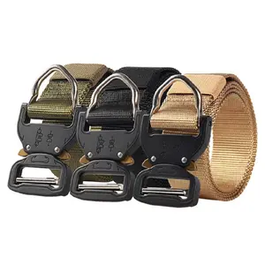 Cinturón de seguridad compacto multifuncional para hombre, cinturón táctico de caza de alta resistencia con hebilla de liberación rápida