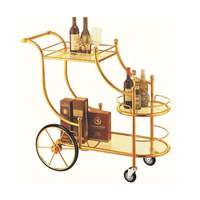 Chariot de bar/chariot à vin/chariot à desserts de luxe en titane doré, haute qualité, forte capacité de charge, pour hôtels et restaurants (vente en gros)