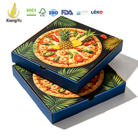 Boîtes à pizza en carton ondulé personnalisées avec logo, emballage en carton alimentaire pour les chaînes de pizzerias, les établissements de restauration et les commandes à emporter