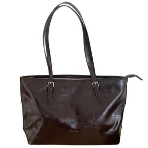 Bolso de mano de cuero marrón, gran capacidad, cierre de cremallera, bolso de hombro para mujer, uso diario, hecho en China F8903 - Product Image 5