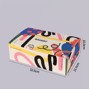 Tùy chỉnh bánh rán bánh mì Cookie Snack Bánh hộp giấy xử lý bao bì hộp với bánh rán hộp giấy - Product Image 6