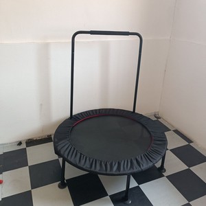 Trampolín redondo Gimnasio Fitness Interior Exterior Plegable Ejercicio Trampolín con mango en L 40 pulgadas - Product Image 4