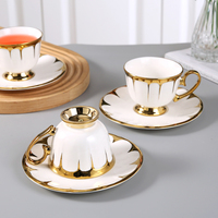 Ensemble de tasse à café et soucoupe en porcelaine de luxe, écologique, capacité de 180 ml