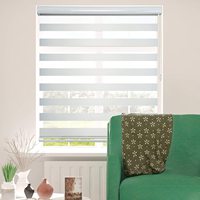 Stores zébrés personnalisables Options sans fil/manuel pour le traitement des fenêtres Tissu semi-opaque vertical intégré électrique