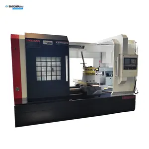 Máquina automática de torneado industrial de metal, torno para hierro fundido, cobre y aluminio de gran tamaño 61100