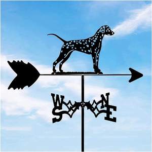 Pabrik Cina dekorasi hewan taman luar ruangan anjing besi antik pengukuran arah angin instrumen pengukur cuaca logam baling-baling - Product Image 2