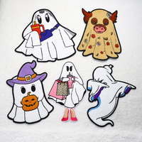 Patchs thermocollants personnalisables directs d'usine Chenille Halloween coeur brodé pour vêtements patchs en gros pour chapeau