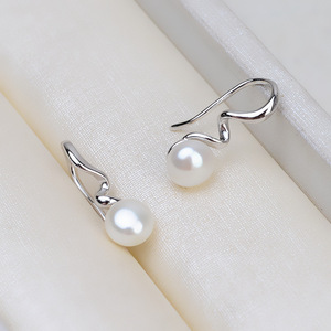 Wenchi - Juego de Pendientes y Colgante de Plata S925 Hechos a Mano con Forma de Rayo en S, Nuevos Accesorios DIY 1825, Separadores de 3mm, Perla Femenina - Product Image 3