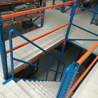 Plateforme industrielle multi-niveaux en acier pour entrepôt, avec protection anticorrosion renforcée et système de rayonnage pour mezzanine