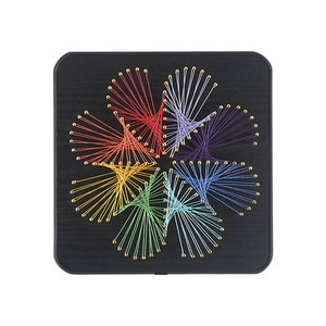 Kit de bricolage String Art : Ensemble d'artisanat avec clous et fils, planche en bois, clous et fils colorés, pour adultes et débutants - Product Image 2