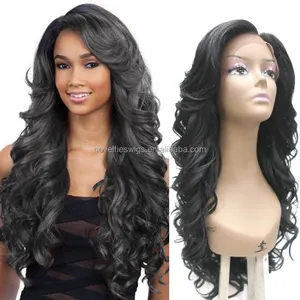 Neuheiten Seitenteil Loose Body Wave Schweizer Spitzens toff Synthetische Perücken Lace Front Perücken Pre Zupfen