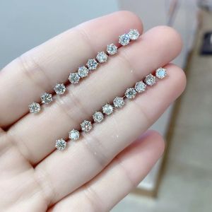 Pendientes de Oro de 18K Xinfly, Diseño Clásico de Seis Garras, 0.31CT H-VVS, Gran Venta de Verano, Diseño Elegante Occidental para Novia, Compromiso, Boda - Product Image 2