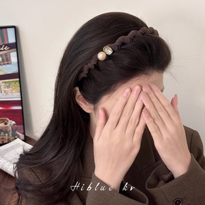 High skull top toothed fabric wavy headband women wash <b>face</b> hairpin non-slip headdress high sense of light luxury 2026 new style - Product Image 3
