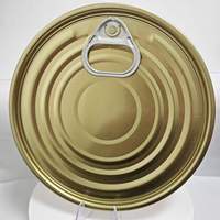 Couvercle en fer blanc à ouverture facile 603 #   Couvre-aliments institutionnels de 153,4 mm avec revêtement doré