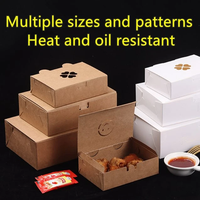 Boîtes en papier kraft personnalisées pour poulet frit avec boîtes d'emballage résistant à l'huile
