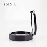 Cosmétiques ronds noirs Double couche 59mm boîte de fard à joues compacte boîte de poudre compacte emballage de cosmétiques