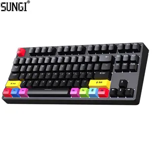 Mechanische Tastatur Typ C RGB-Hintergrund beleuchtung Gaming-Tastatur Abnehmbares Micro-USB-Kabel für Desktop-Tablet-Laptops