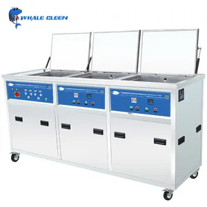 Blue Whale Factory Price 96L Three Baths Industrial Ultrasonic Cleaning Machine With 3000W Ultrasonic Power