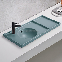 Lavabo de salle de bain moderne pour hôtel, vasque de salle de bain, lavabo de couleur