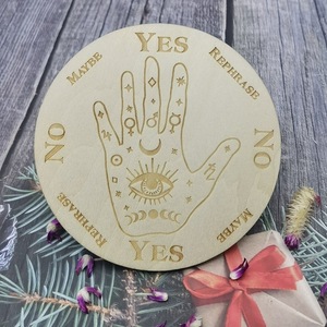 <span class=keywords><strong>13</strong></span> Uds 10cm diseño personalizado <span class=keywords><strong>calendario</strong></span> Wiccan tablero grabado de madera decoración del hogar y regalo de brujería sol y luna tablero de madera contrachapada posavasos - Product Image 3
