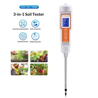 Nouveau testeur de conductivité portable 3-en-1 pour l'humidité du sol, TDS/EC/thermomètre